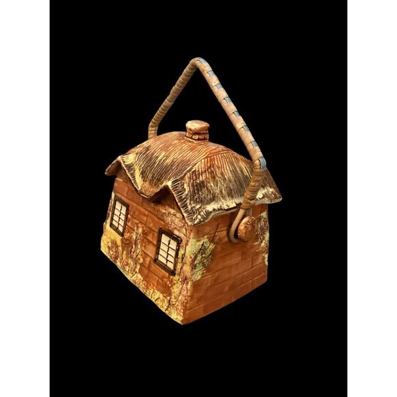 Vintage Price Kensington Ye Olde Cottage Biscuit Basket, Cookie Jar with Handle - Picture 3 of 9